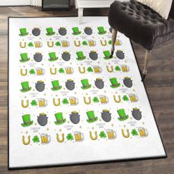 Indoor Outdoor Carpet, St Patrick's Day Elements Collection GS Rug