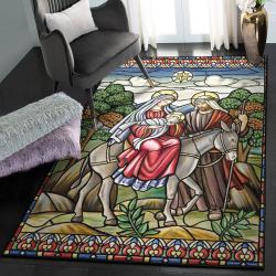 Indoor Outdoor Rugs, Nativity Scene Art Rug