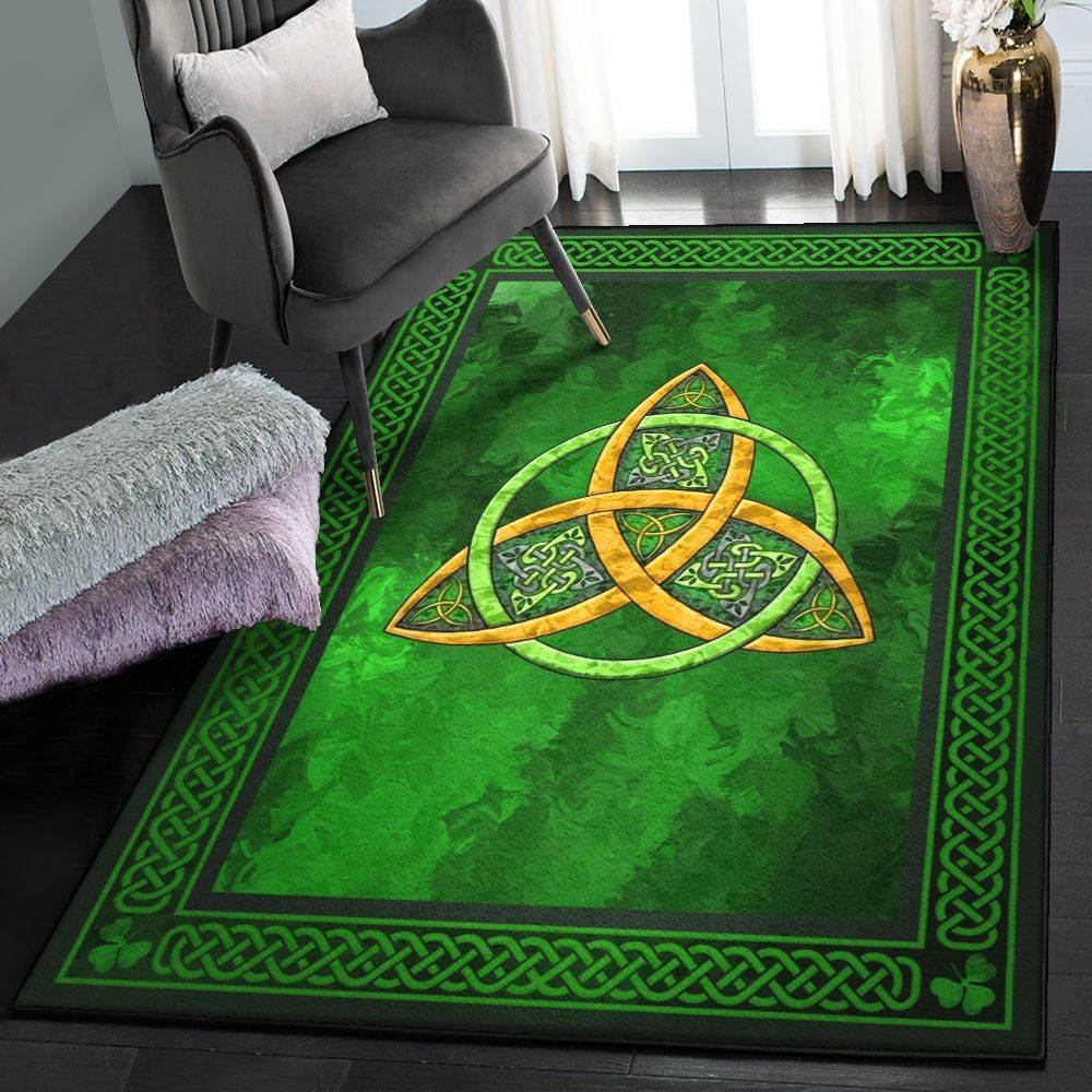 Irish Washable Area Rugs, Irish Symbol Celtic Rug
