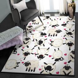 Lamb Art Deco Rug, Sheep Rug