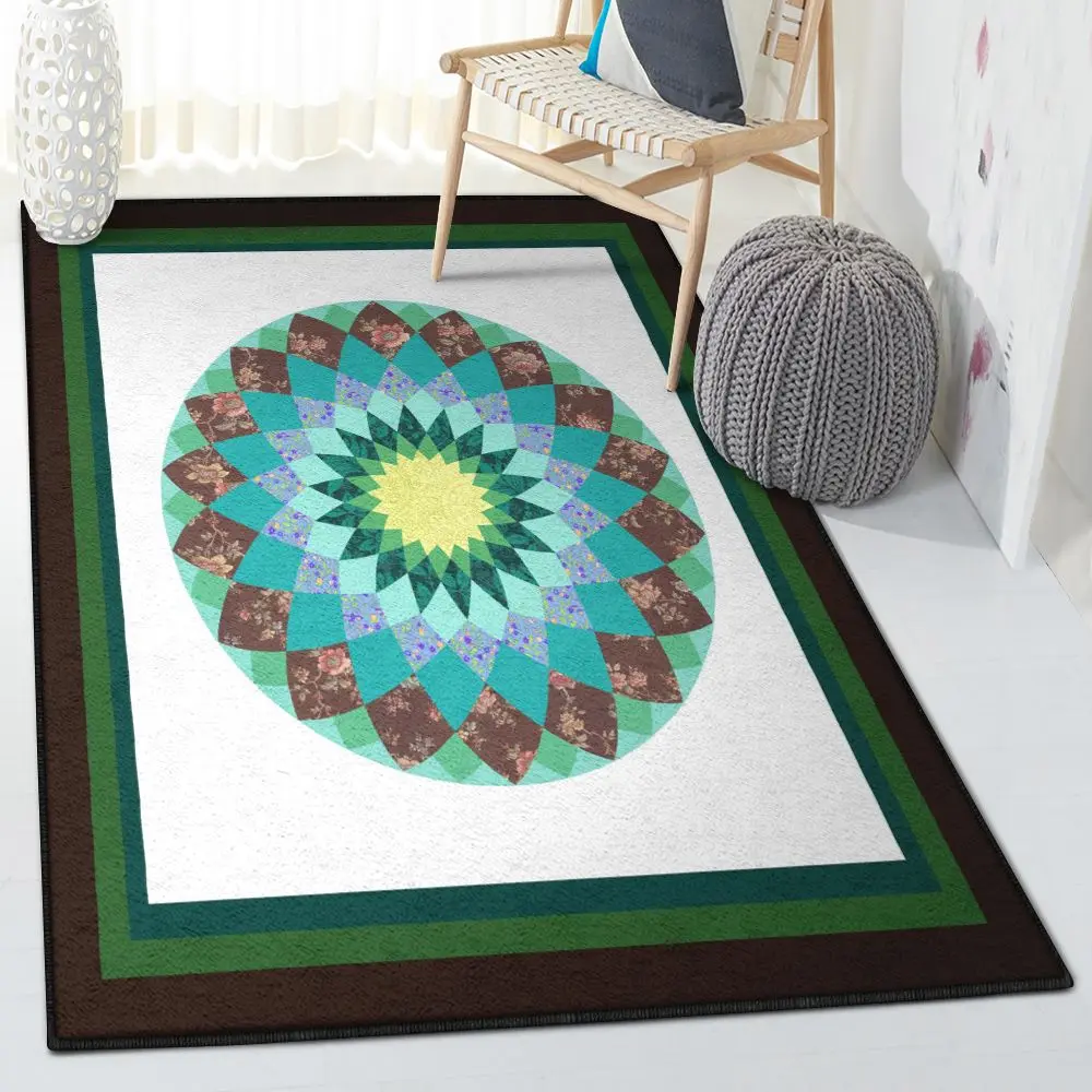 Lancaster County Large Area Rugs, Giant Dahlia Amish Rug