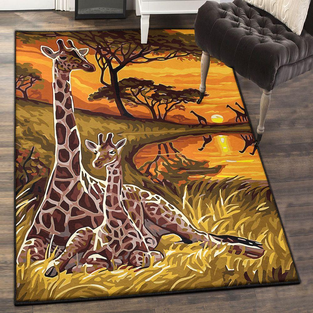Little Giraffe Art Deco Rug, Giraffe Rug