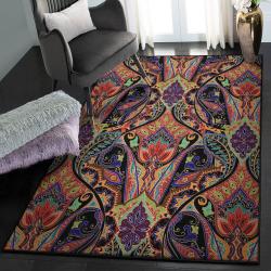 Mandala Indoor Outdoor Carpet, Bohemian Pattern Rug
