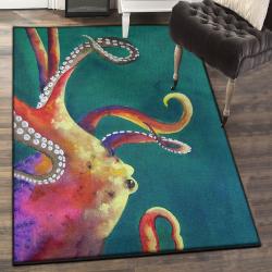 Mardi Gras Fan Carpets For Living Room, Mardi Gras Octopus GS CL Rug