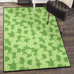 Modern Area Rugs, Lime Pattern Background GS CL Rug