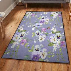 Modern Rugs, Pansy Pattern Print Design Rug