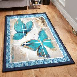 Monarch Indoor Outdoor Rugs, Butterfly Watercolor Beautiful Butterfly Rug