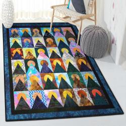 Moon Indoor Outdoor Rugs, Moon Over The Mountain Rug