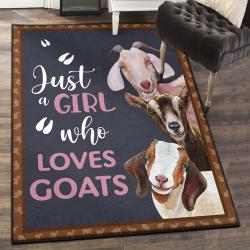 Mountain Goats Washable Area Rugs, Just A Girl Who Loves Goat Rug