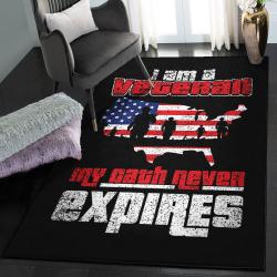 National Guard Art Deco Rug, I Am A Veteran My Oath Never Expires GS Rug