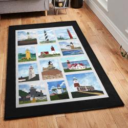 Nautical Indoor Outdoor Rugs, Lighthouse Rug