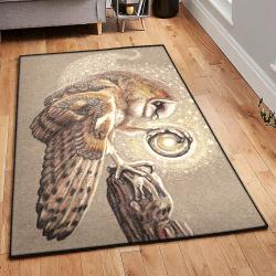 Owl Art Dining Room Rug, Owl Rug