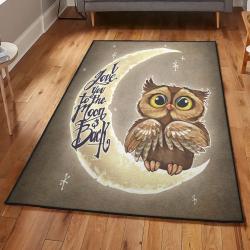 Owl Cute 2 Large Living Room Rugs, Owl Rug
