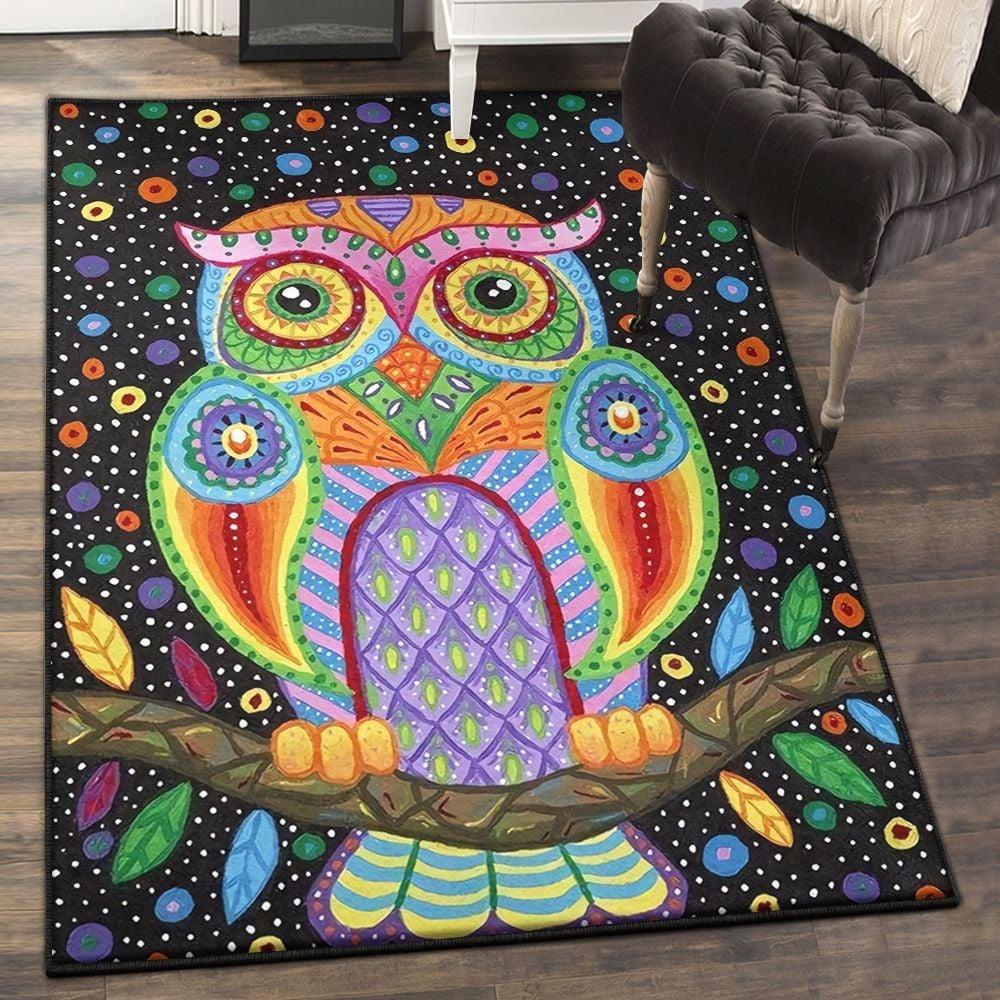 Owl Cute Dining Room Rug, Owl Rug