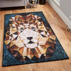 Panthera Leo Art Deco Rug, Lion Abstraction GS CL Rug