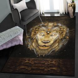 Panthera Leo Large Area Rugs, Brass Lion GS 1105VB Rug