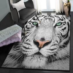 Panthera Tigris Modern Rugs, White Tiger Rug