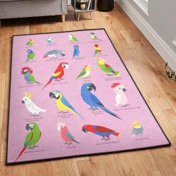Parrot Art Kitchen Rugs, Parrot Rug