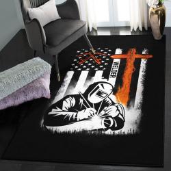 Patriotic Kitchen Rugs, Welder American Flag Usa Patriotic Welder GS CL Rug