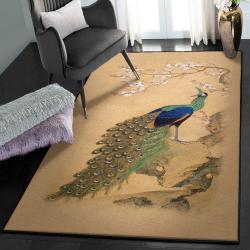 Peafowl Indoor Outdoor Carpet, Peacock In The Spring GS CL Rug