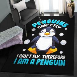 Penguin Carpets For Living Room, Penguins Can't Fly GS CL Rug