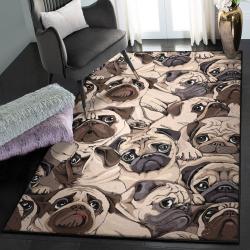 Pug Puppy Indoor Outdoor Rugs, Pug Rug