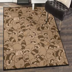 Raccoon Modern Rugs, Raccoon Rug