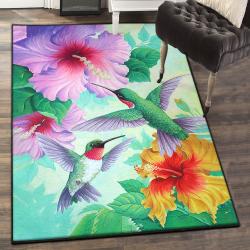 Rufous Hummingbird Carpets For Living Room, Hummingbird Rug