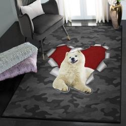 Samoyed Modern Rugs, Samoyed Dog GS CL Rug