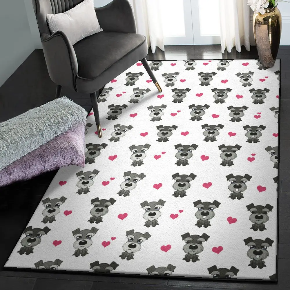 Schnauzer Carpets For Living Room, Miniature Schnauzer GS CL Rug
