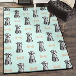 Schnauzer Indoor Outdoor Rugs, Schnauzers Pattern 3 GS CL Rug