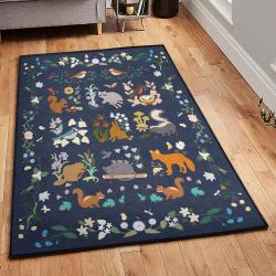 Sciuridae Modern Area Rugs, Squirrel Rug