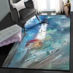 Sea Indoor Outdoor Rugs, Lighthouse Rug