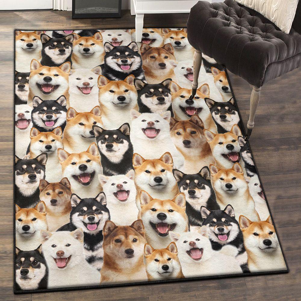 Shiba Inu Dog Large Area Rugs, You Will Have A Bunch Of Shiba Inu Rug