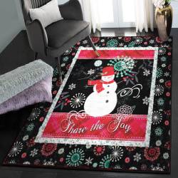 Snowman Indoor Outdoor Rugs, Snowman Christmas Rug