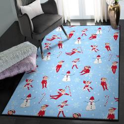 Snowman Living Room Rugs, Elf On The Shelf Snowflake Rug