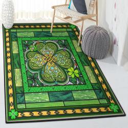 St Patrick's Day Large Living Room Rugs, Irish Glass Art GS CL Rug