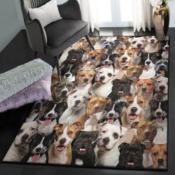 Staffordshire Bull Terrier Bedroom Rugs, You Will Have A Bunch Of Staffordshire Bull Terriers GS CL Rug