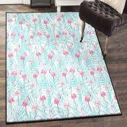 Summer Non Shedding Area Rug, Flamingo Rug