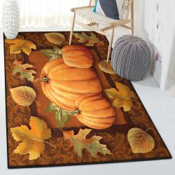 Thanksgiving Pumpkin Living Room Rugs, Pumpkin Rug