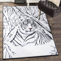Tiger Dining Room Rug, White Tiger Rug