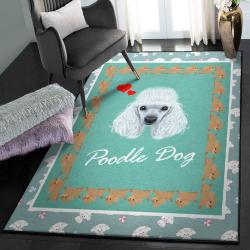Tiny Poodle Indoor Outdoor Rugs, Poodles Dog GS CL Rug