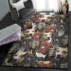 Usa Washable Area Rugs, American Pit Bull Terrier Rug