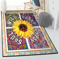 Valentine's Day Living Room Rugs, Wild Heart Hippie Soul 8 GS CL Rug