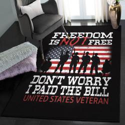 Veterans Gift Art Deco Rug, Us Veteran I Am A Us Veteran GS CL Rug