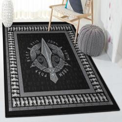Viking Living Room Rugs, Huginn And Muninn Viking Raven Rug
