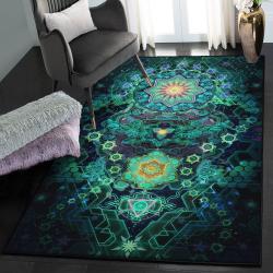Washable Area Rugs, Psychedelic Art Rug