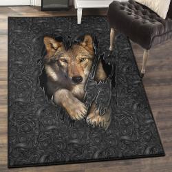 Werewolves Costume Living Room Rugs, Wolf Rug