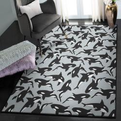 Whale Modern Rugs, Orca Killer Whale Rug