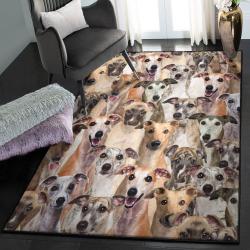 Whippet Dog Washable Area Rugs, You Will Have A Bunch Of Whippets GS CL Rug